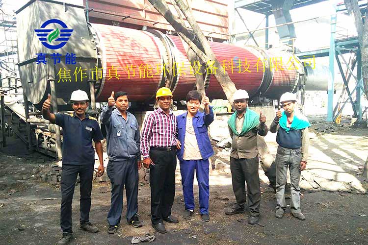 印度公司焦粒干燥烘干機項目跟蹤報道